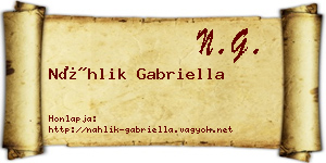 Náhlik Gabriella névjegykártya