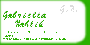 gabriella nahlik business card