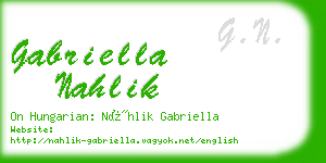 gabriella nahlik business card